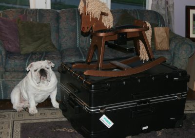 Gabe supervises the packing of Ol' Sliver for our trip