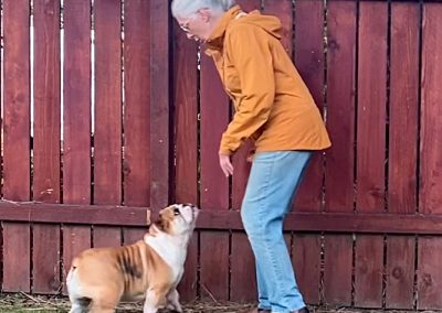 Holly mastered the back-up quickly!